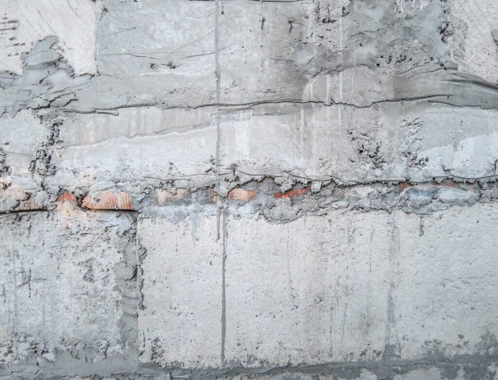 Old shabby wall of concrete